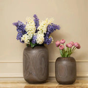 Walnut Petite Wooden Flower Vase | Minimalist Decorative Vase for Modern Home Décor