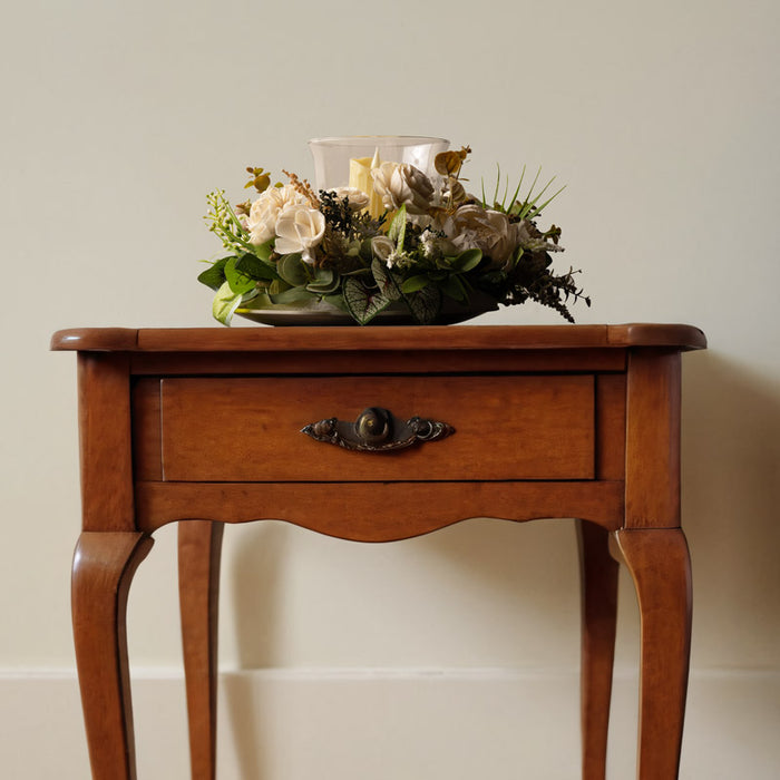 Elegant Melamine Tray & Glass Lantern with Solawoood Decor