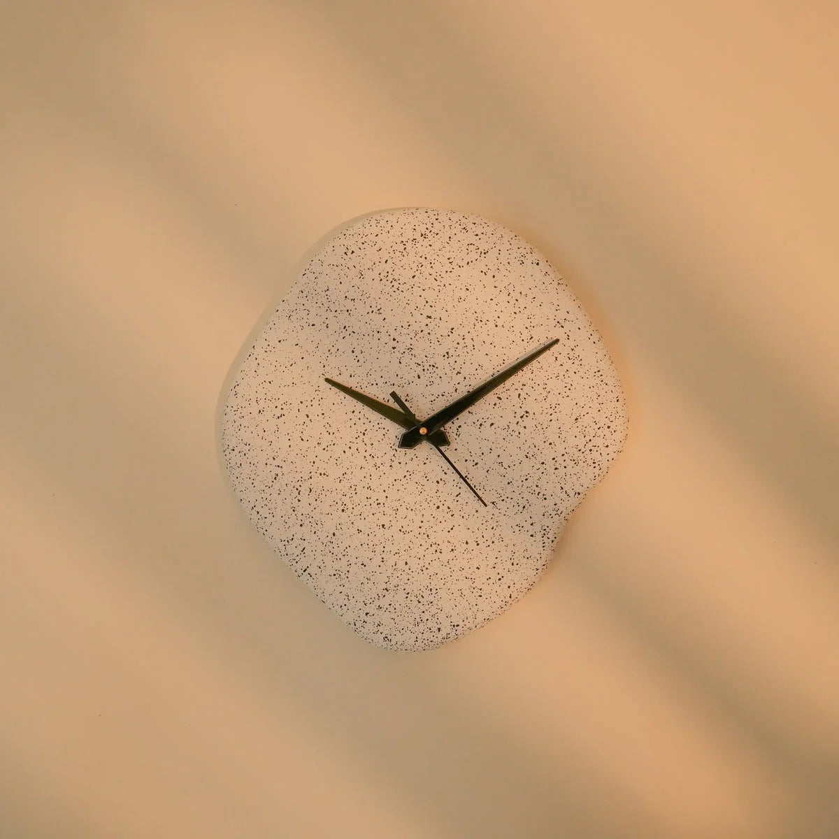 Modern Concrete Wall Clock | Silent Sweep, Chic White Design Perfect for Living Room Wall Decor