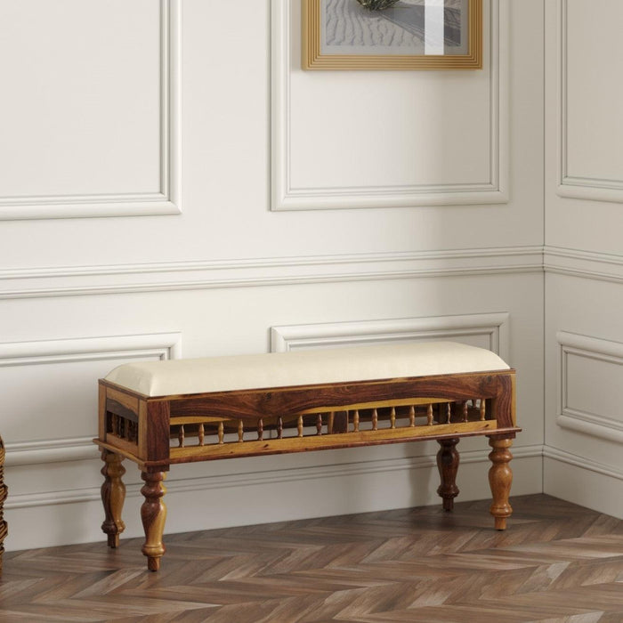 Rinika Bench | Decorative Siting for Living Room | Sheesham Wood Furniture