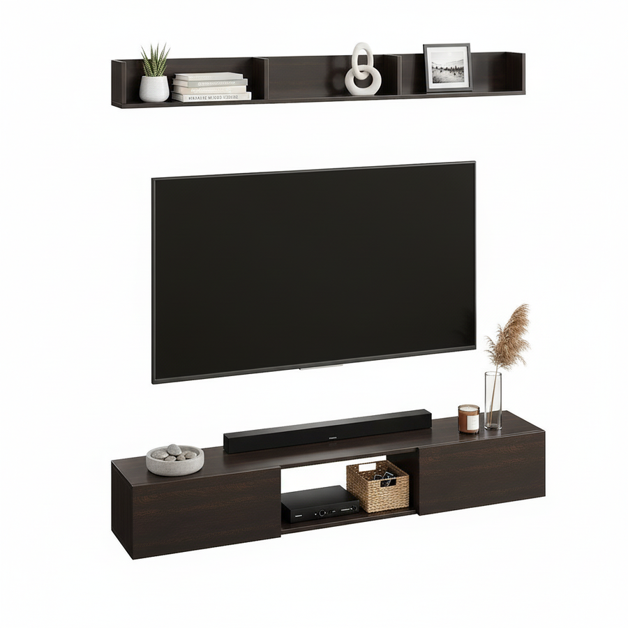 Wall Mounted TV Unit for 65 Inch TV with Storage - Vera