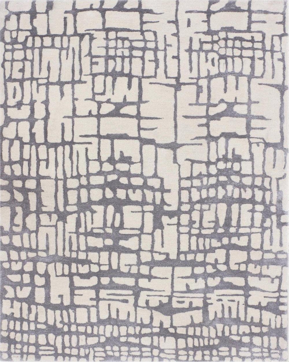 Mayhem Viscose-Infused Abstract Design Rug – 100% Wool