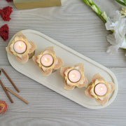 Quad Buttermilk Candle Platter