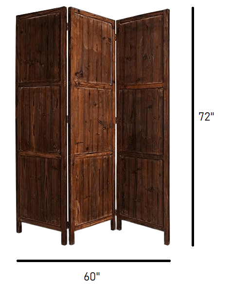 MDF Jali Folding Room Divider with Mango Wood Frame