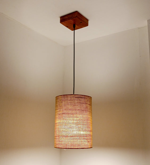 Elementary Brown Wooden Single Hanging Light | Pendant Lamps