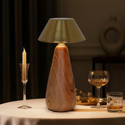 Modern Dimmable Rechargeable LED Table Lamp in Metal & Wood
