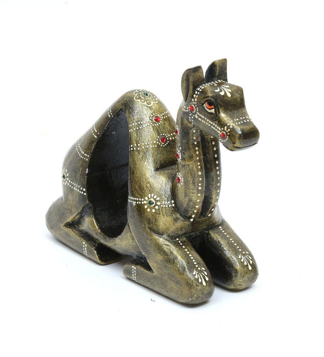 Camel Wood Animal Figurine