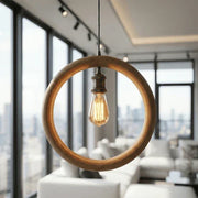 Handcrafted Mango Wood Hanging Light Lamp | Modern Wooden Pendant Light for Home Décor