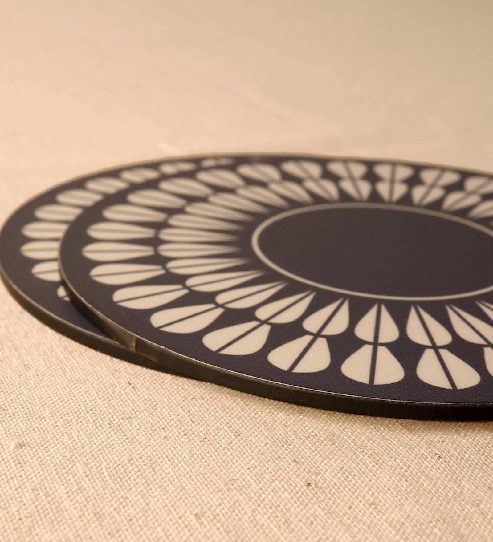 Blue Petal Big Trivet (Set of 4)