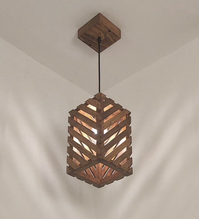 Oblique Wooden Single Hanging Light | Pendant Lamp | Ceiling Lights