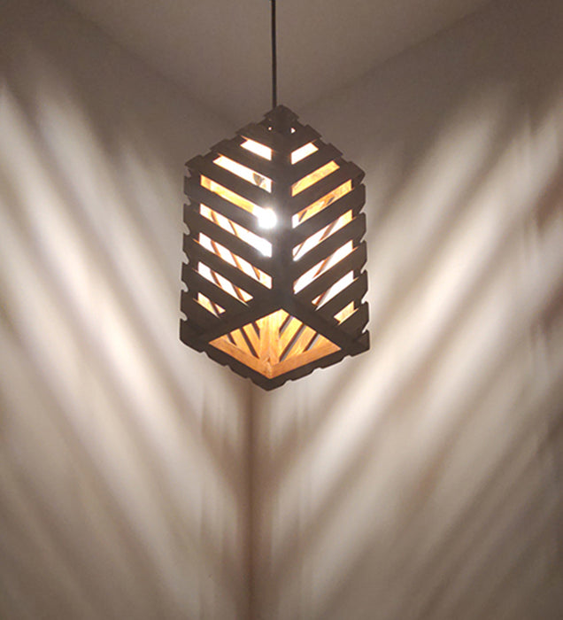 Oblique Wooden Single Hanging Light | Pendant Lamp | Ceiling Lights