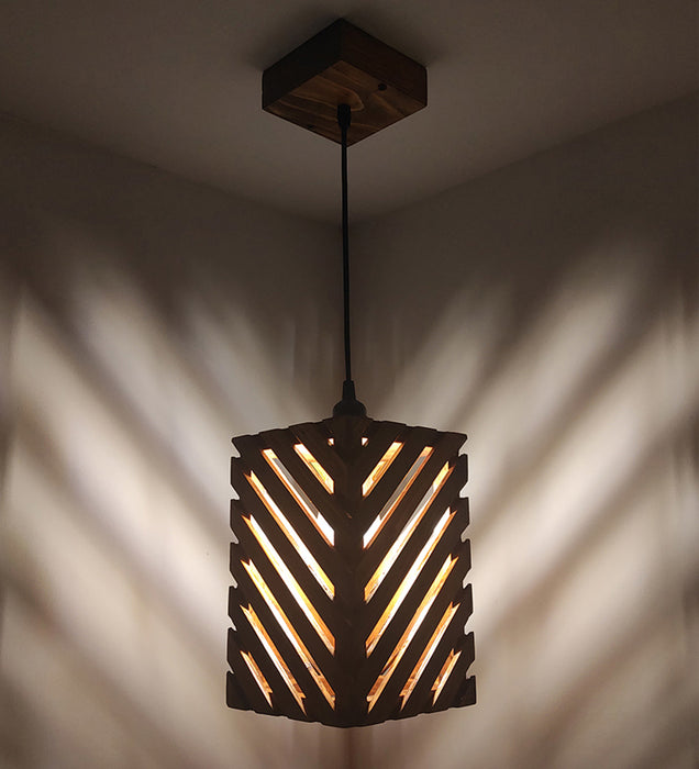 Oblique Wooden Single Hanging Light | Pendant Lamp | Ceiling Lights