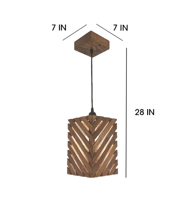 Oblique Wooden Single Hanging Light | Pendant Lamp | Ceiling Lights