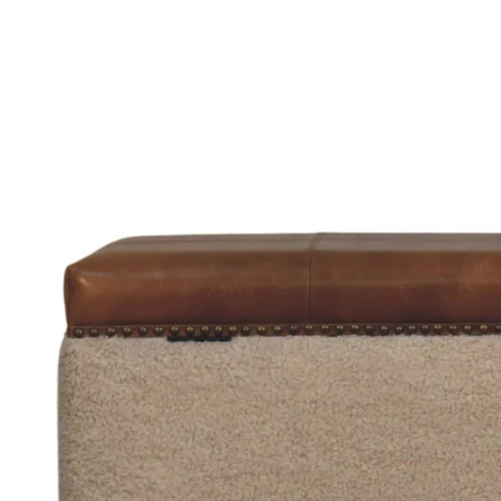 Boucle Lid- up Storage Ottoman