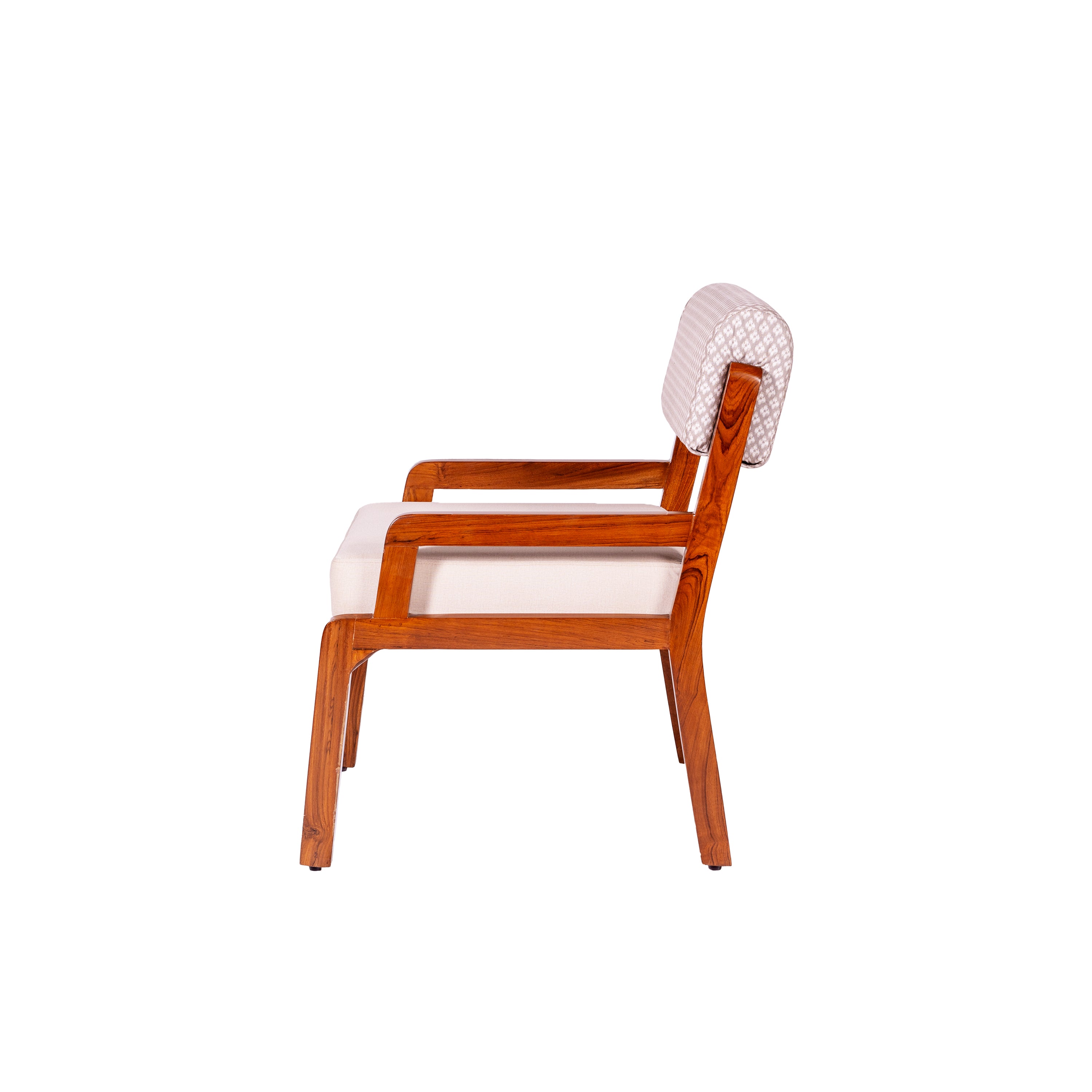 Zyra Upholstered Teak Wood Dining Chair