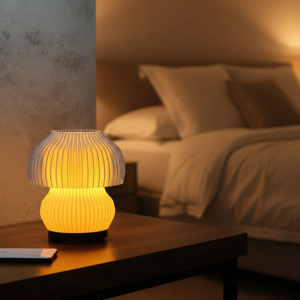 Jellyfish Night Table Lamp | Modern 3D Printed Night Lamp for Living Room & Bedroom