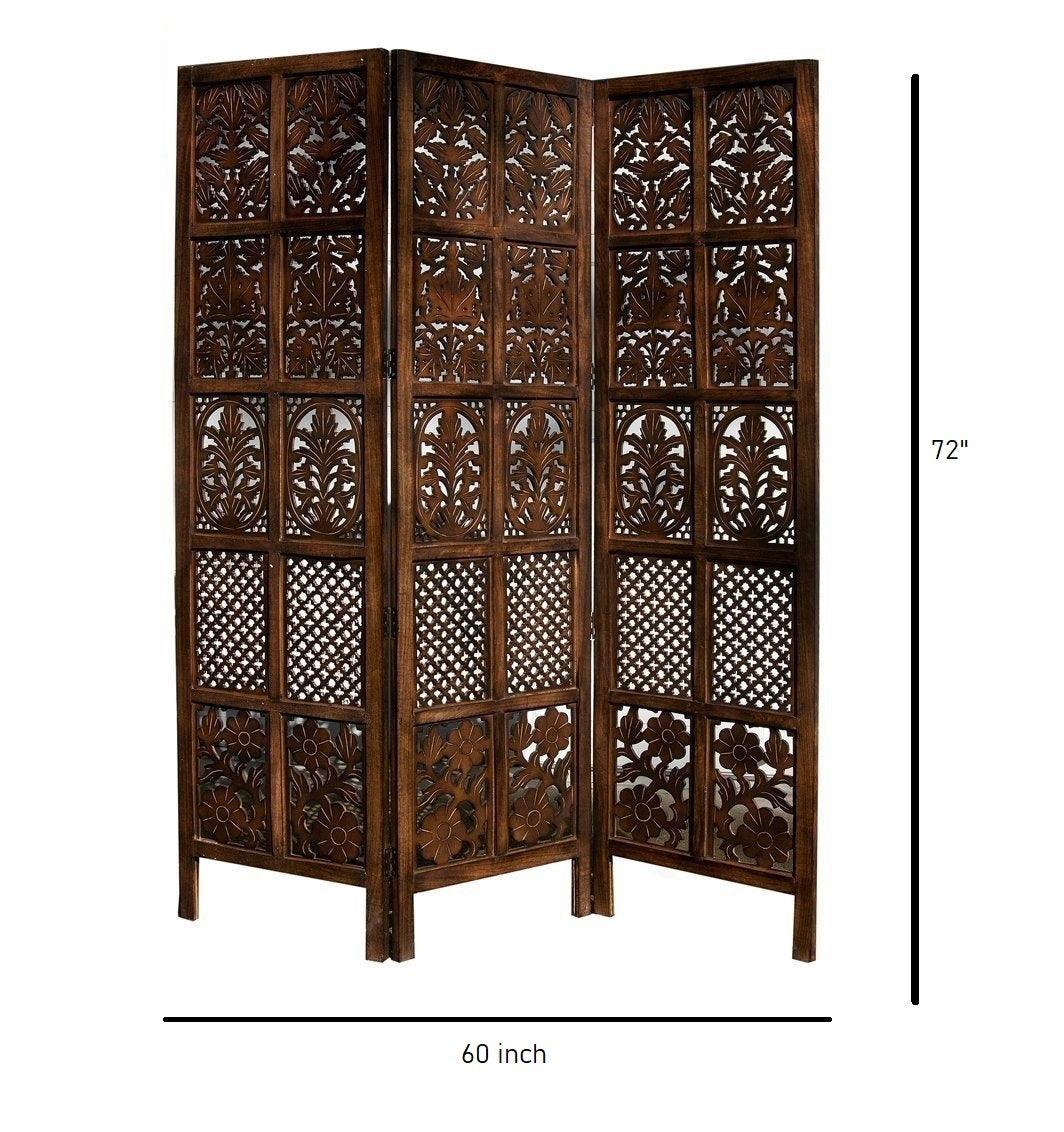 Mango Wood Room Partition with MDF Jali Panel Design