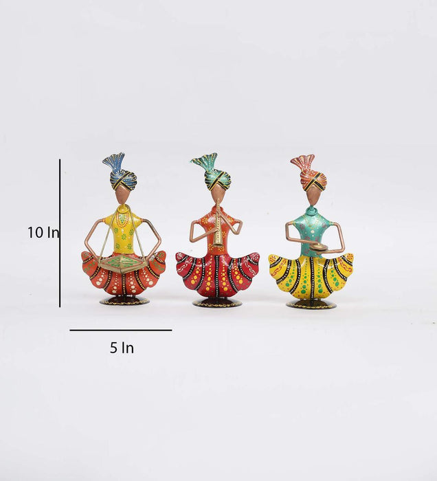 Sardar Sitting Man Mini Human Figurine Set of 3