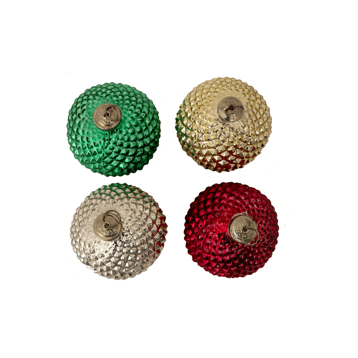 Gloria Small Christmas Ornaments Set of 4 | Tiny Xmas Baubles