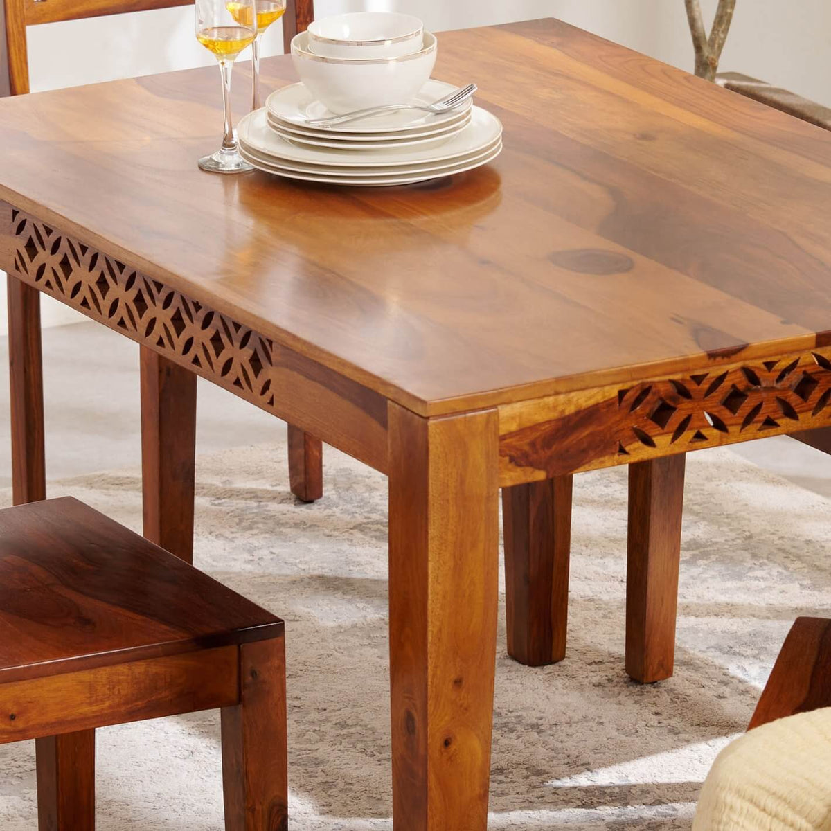 Mercury Dinning Table | Sheesham Wood,