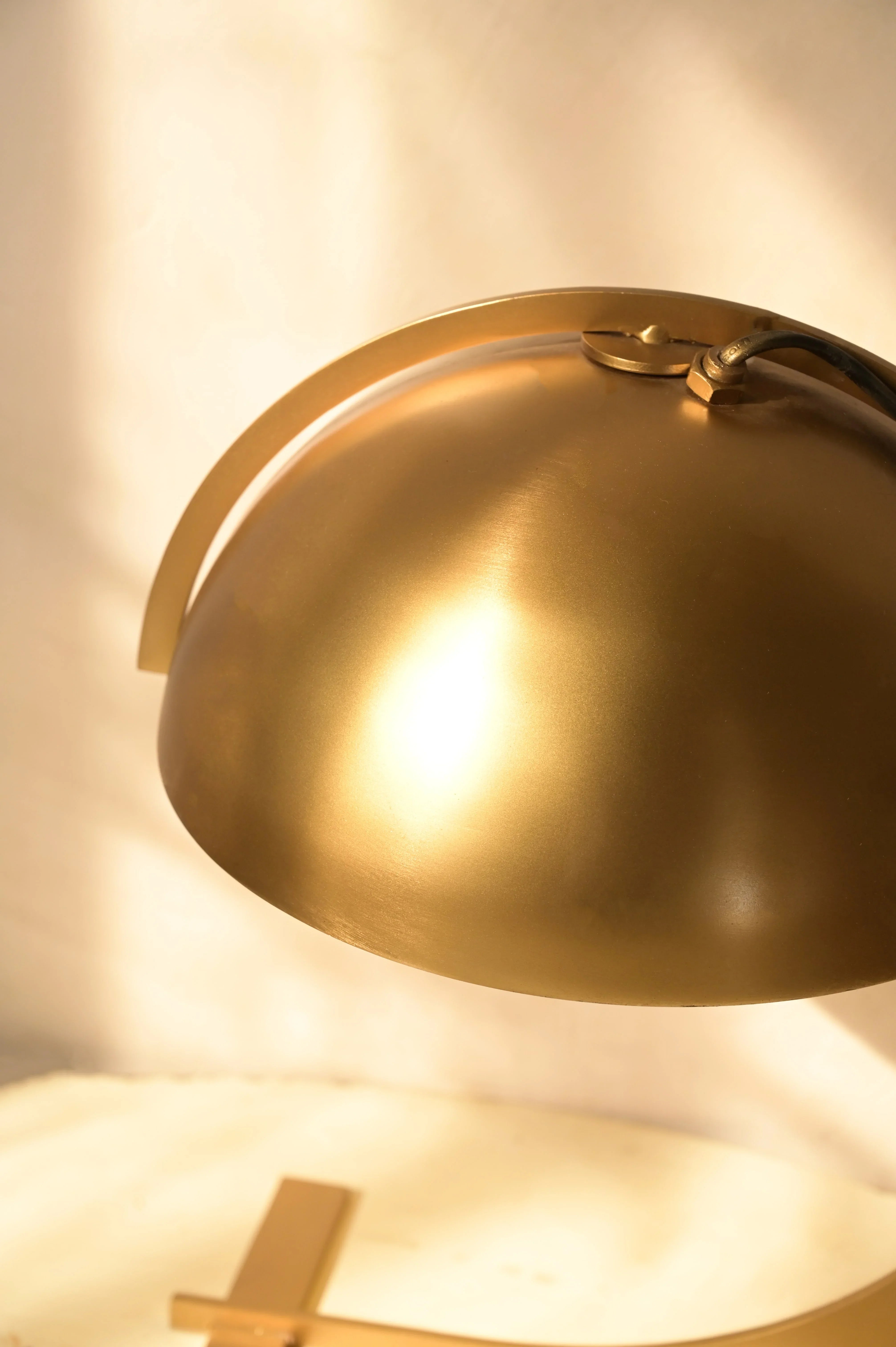 Bask Gold Designer Table Lamp | Metal Bedside & Desk Lamp for Living Room & Home Decor