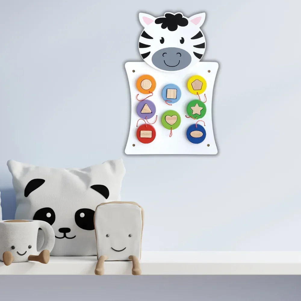 Spark & Wow Zebra Play Board and Activity Centre Wall Mounted Toy