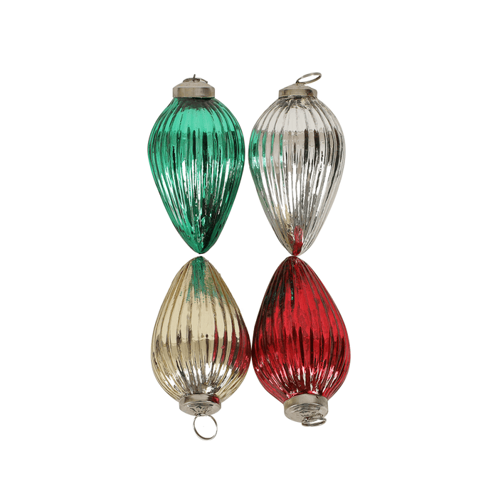 Nieves Large Christmas Ornaments Set of 4 | Holiday Bauble