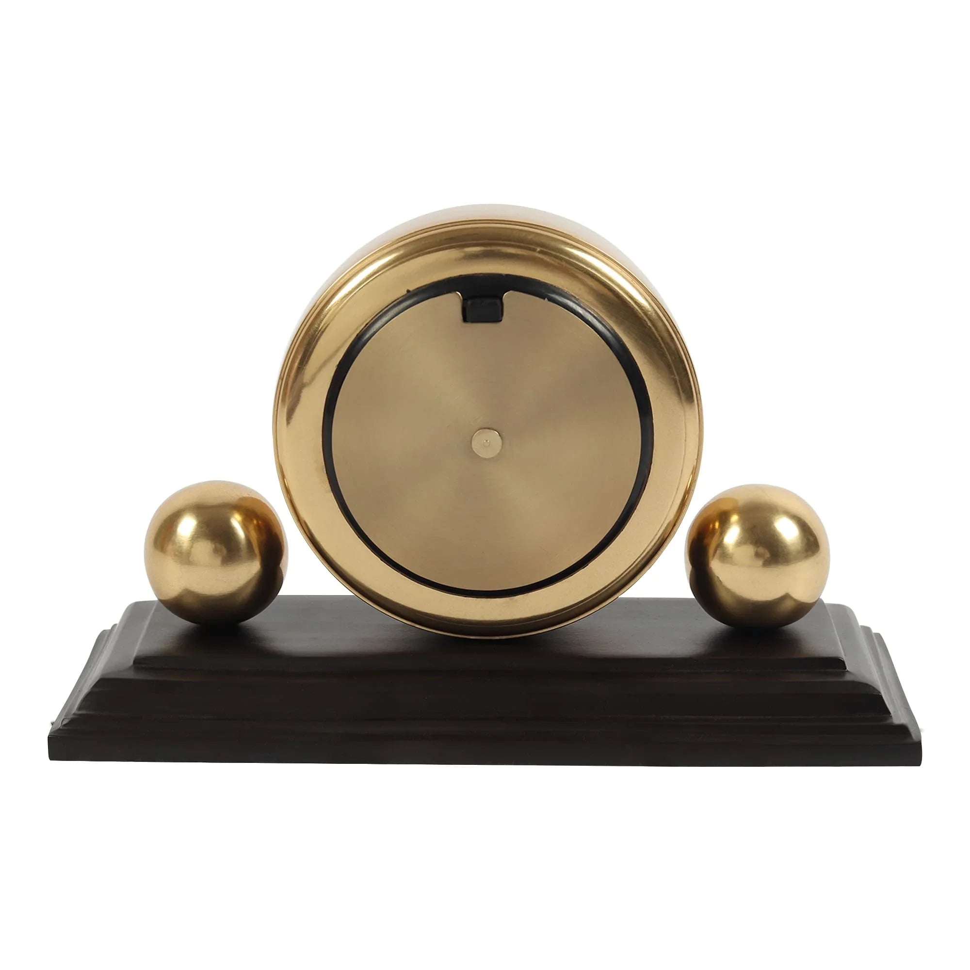 Orbit  Designer Table Clock | Sculptural Vintage-Inspired Desk Clock in Gold & Silver