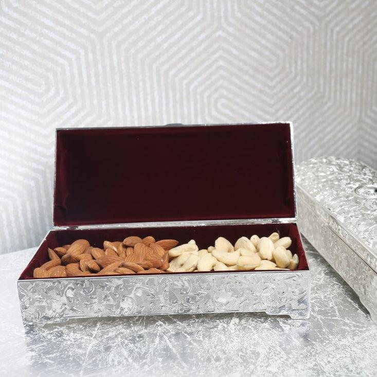 Silver Jewllery Box/Dry Fruit Box/Cash box