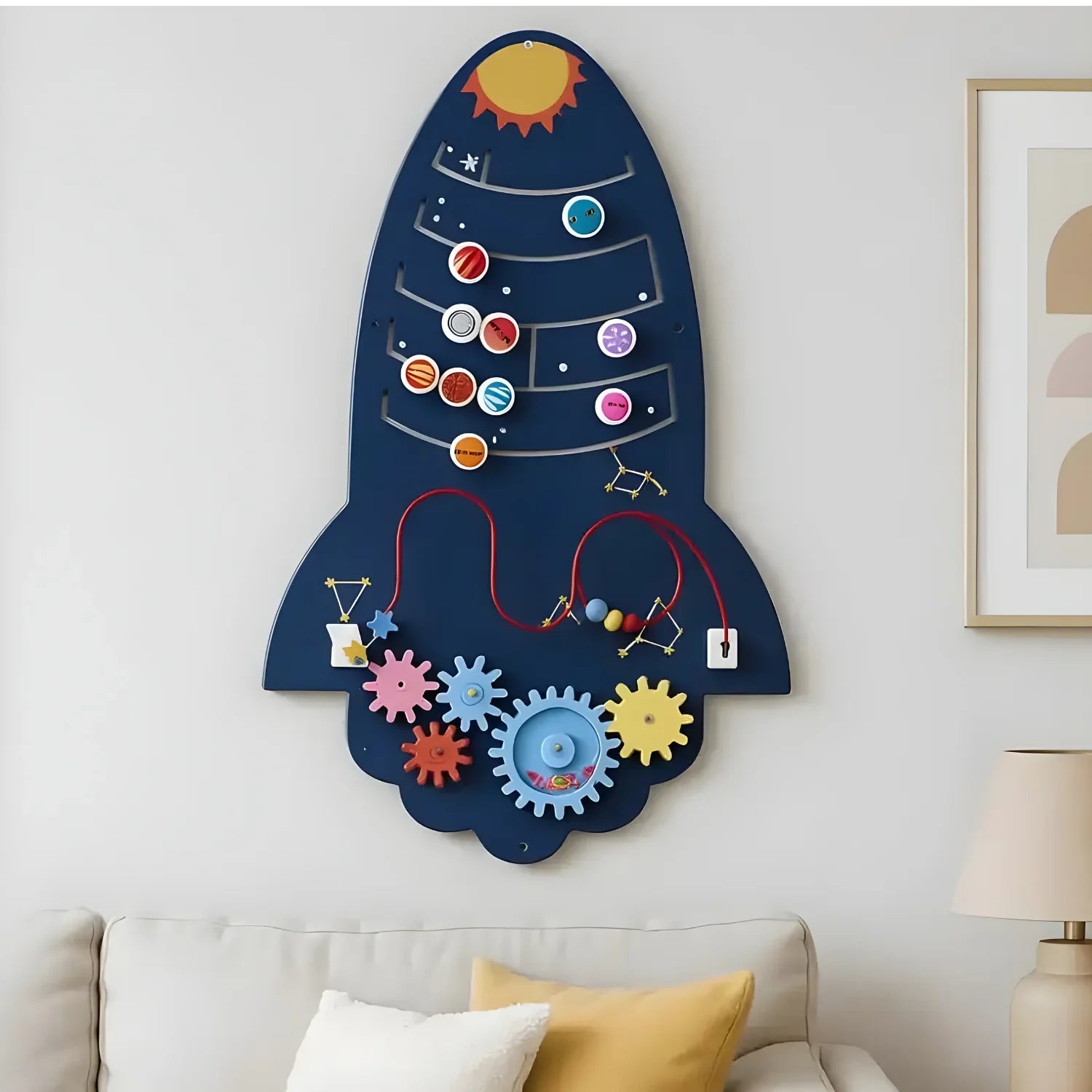 Creativity Small Rocket Wall Toy with Motor Skill Development