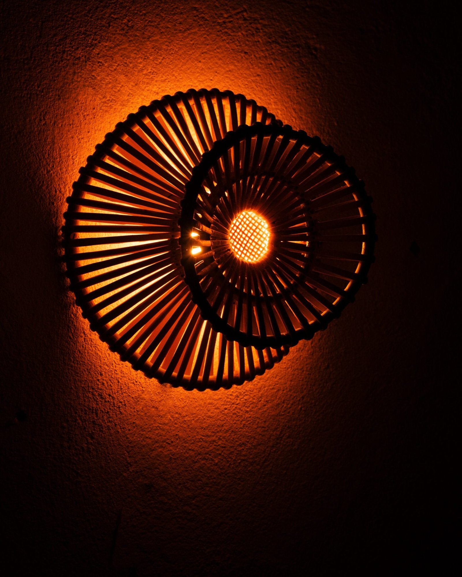 Deval Wall Lamp Light | Handwoven Rattan Ambient Wall Light for Home Decor