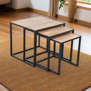 Vianna Set of 2 Nesting Table | Mango Wood Nest of Tables | Wooden Tea Table