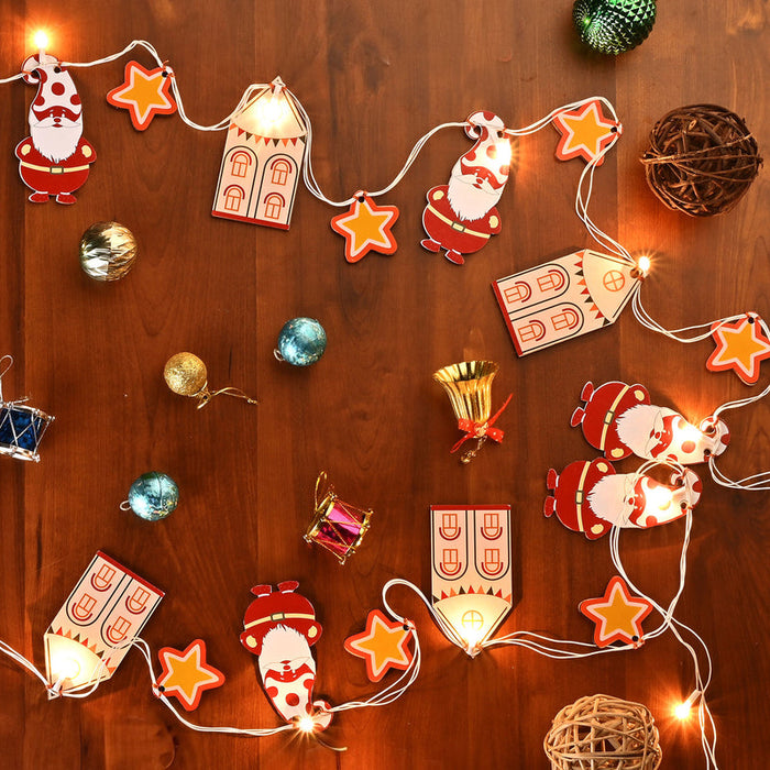 Santa - House-Star Light Bunting