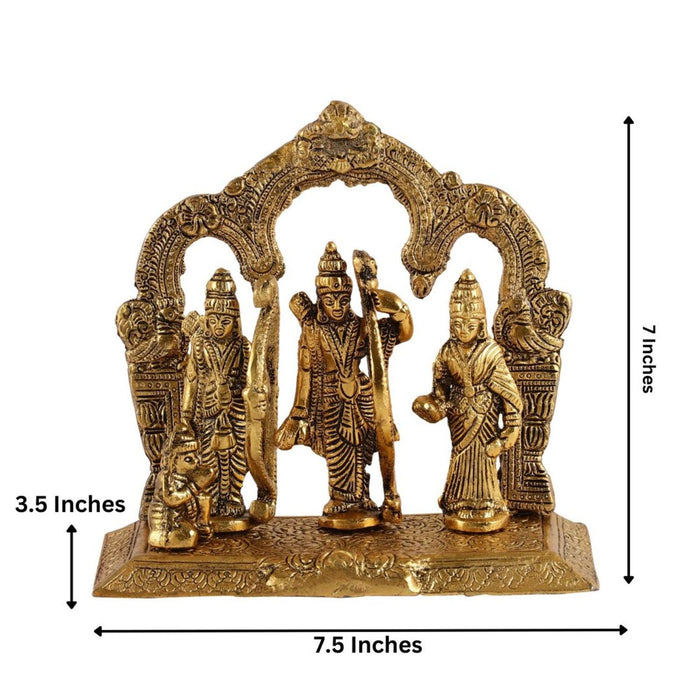 Lord Ram Darbar Sculpture with Sita, Laxman, and Hanuman Ji