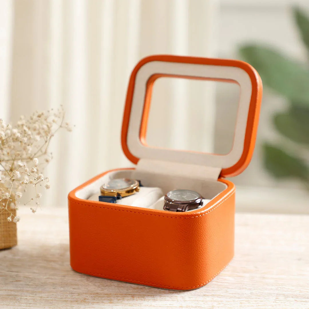 Amara 2 Slot Leather Watch Box