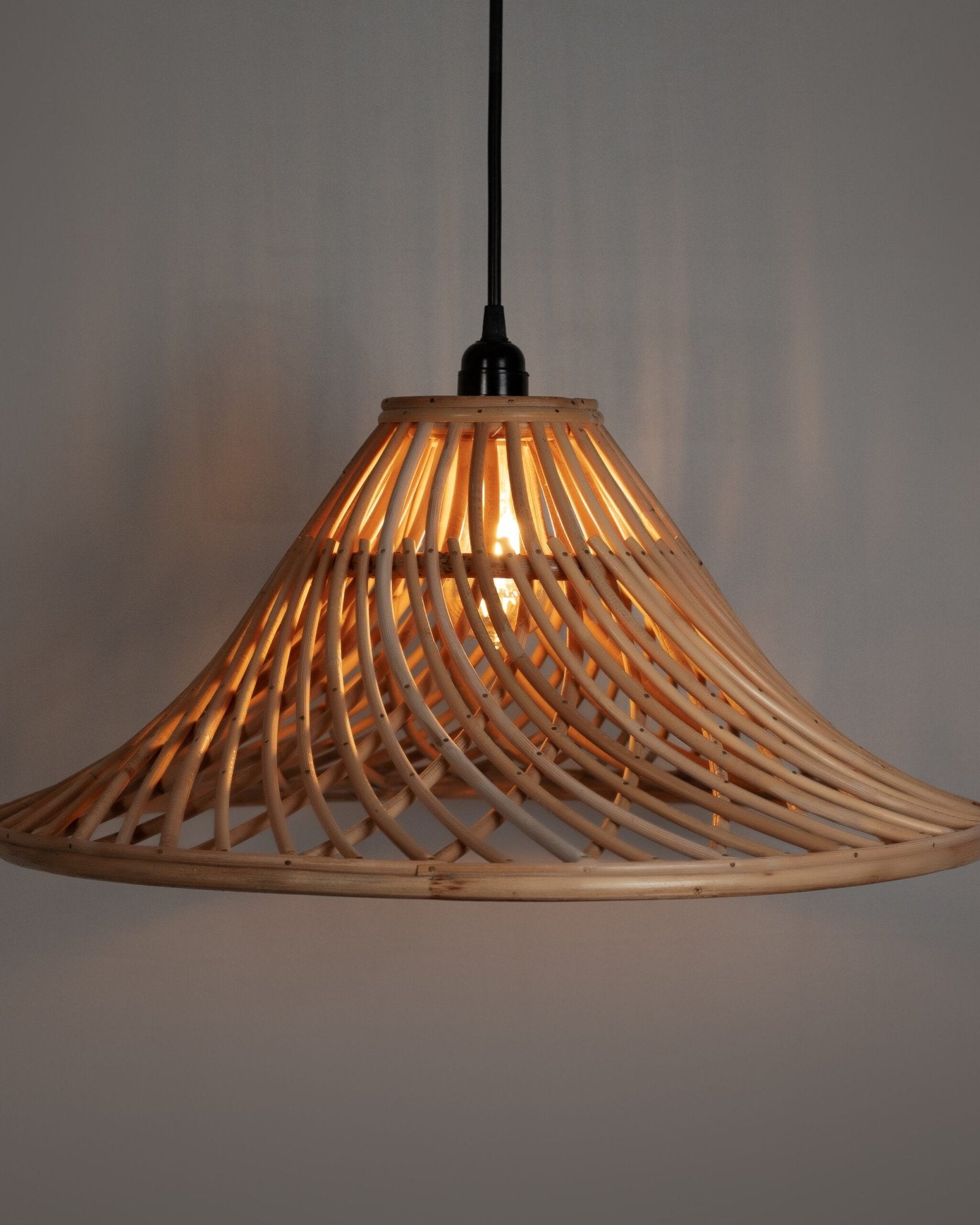 TOKRA Handwoven Rattan Pendant Lamp | Bamboo Style Ceiling Light for Living & Dining Spaces