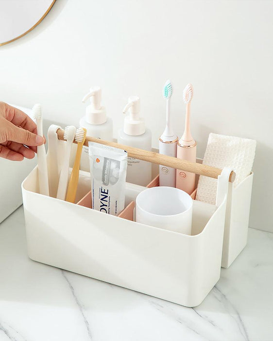 Portable Storage Caddy with Adjustable Dividers for Kitchen