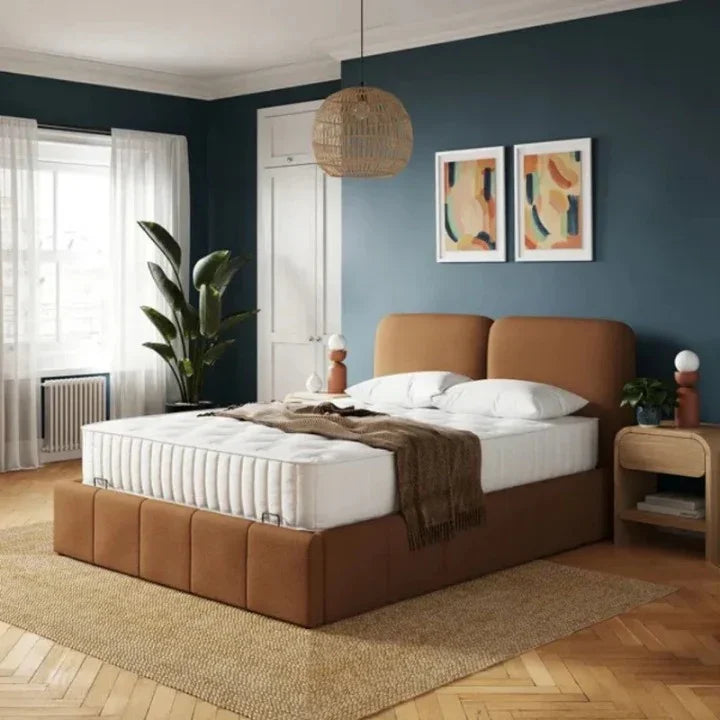 Copenhagen Cloud Bed with Plush Boucle Upholstery