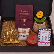 Classic Devotion Golden Ram Darbar Idol Rakhi Hamper