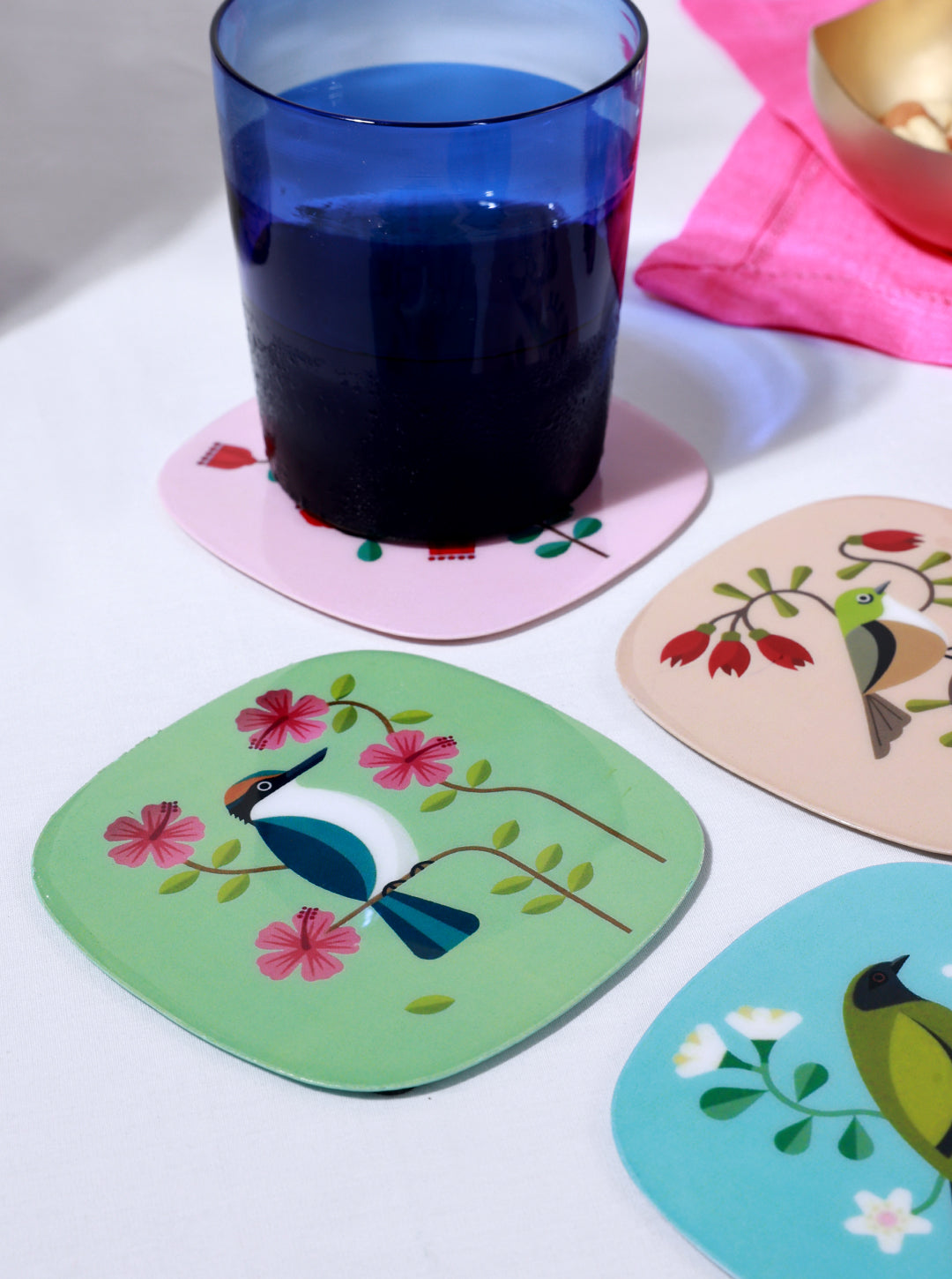 Frost & Feather Coaster Set