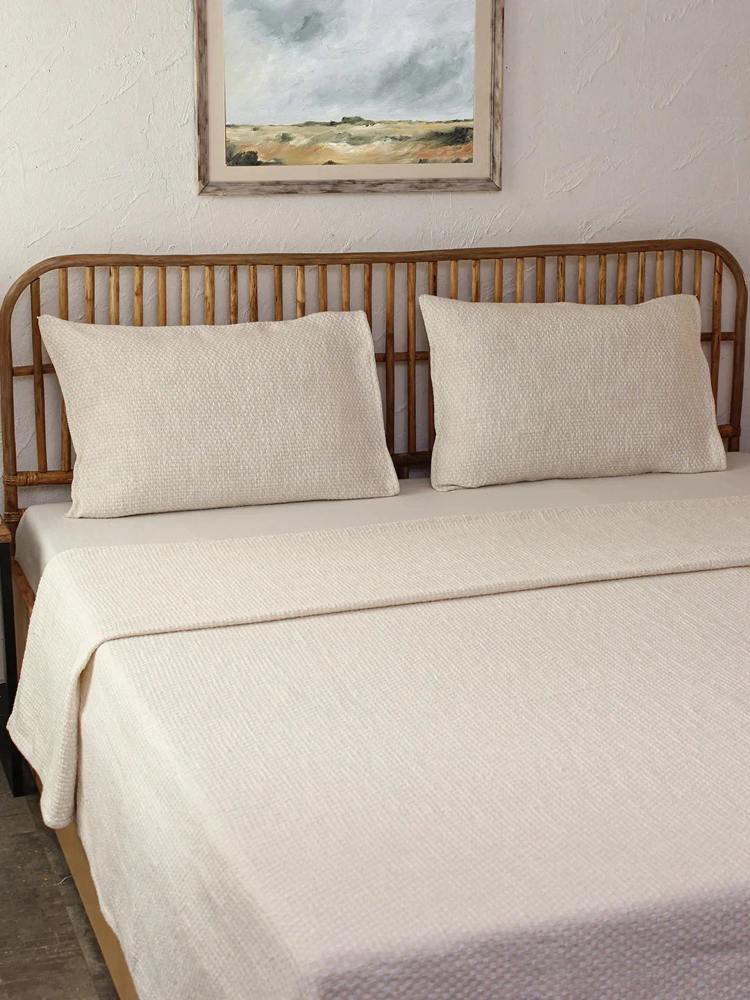 Vindhya Bedcovers In Off White Colour