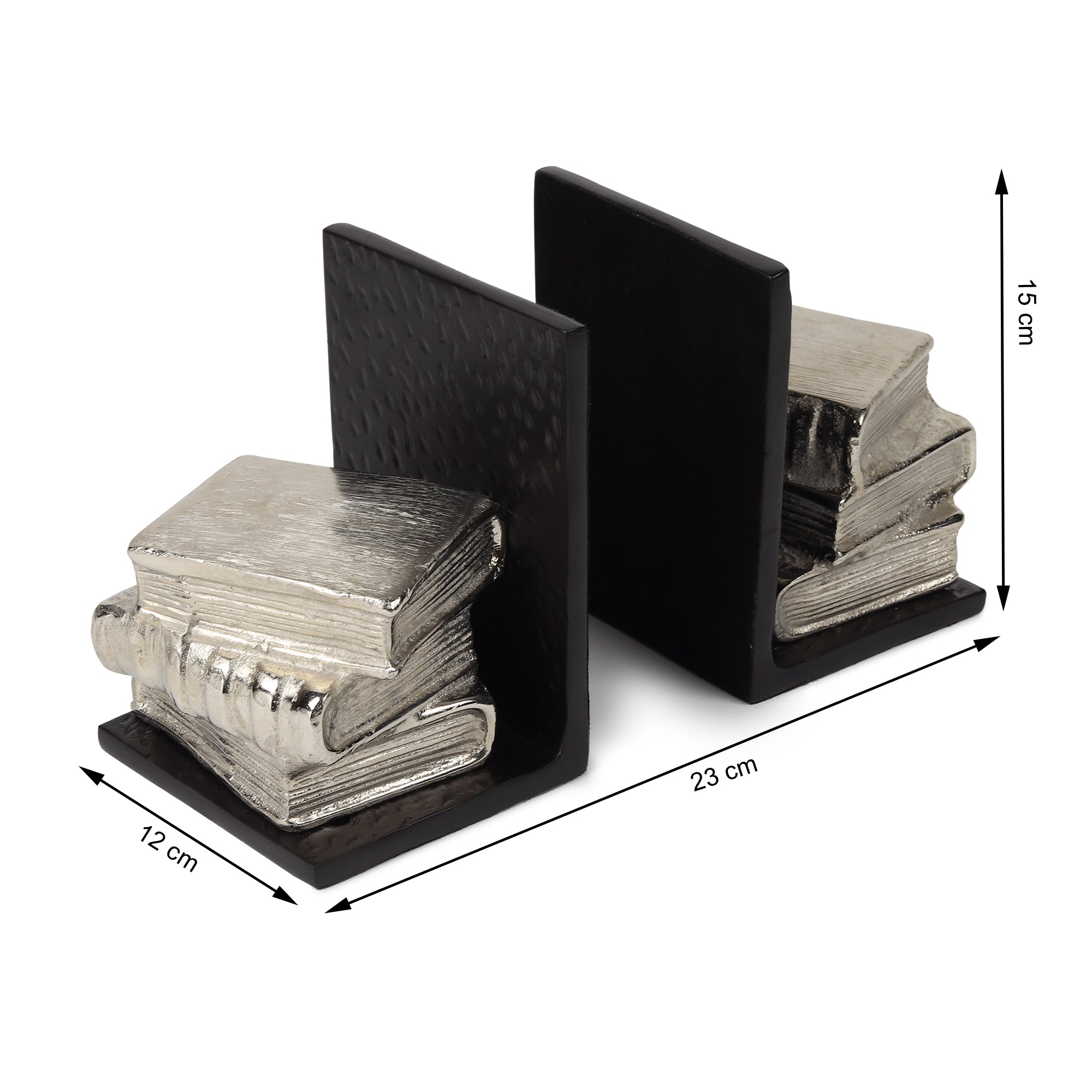 Dante’s Bookend – Decorative Aluminium Bookend for Bookshelves, Study Tables & Home Library Décor