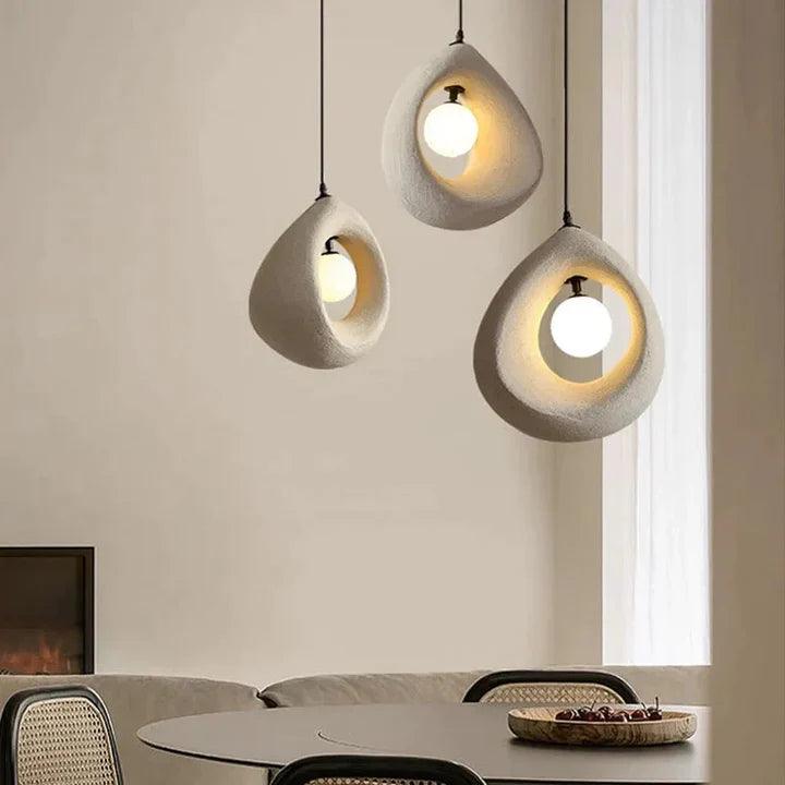 Modern Pendant Light | Warm White Hanging Ceiling Lamp for Living Room, Dining, Bedroom & Outdoor Spaces | Chandelier
