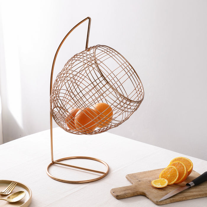 Abby'S Fruit & Bread Basket In Copper Finish