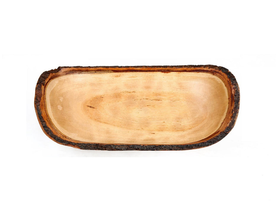 Acacia Wood | Oval Shape Serving bowl | Fruits bowl | for Dining Table Home and Kitchen Decor | Natural (Set of 2)