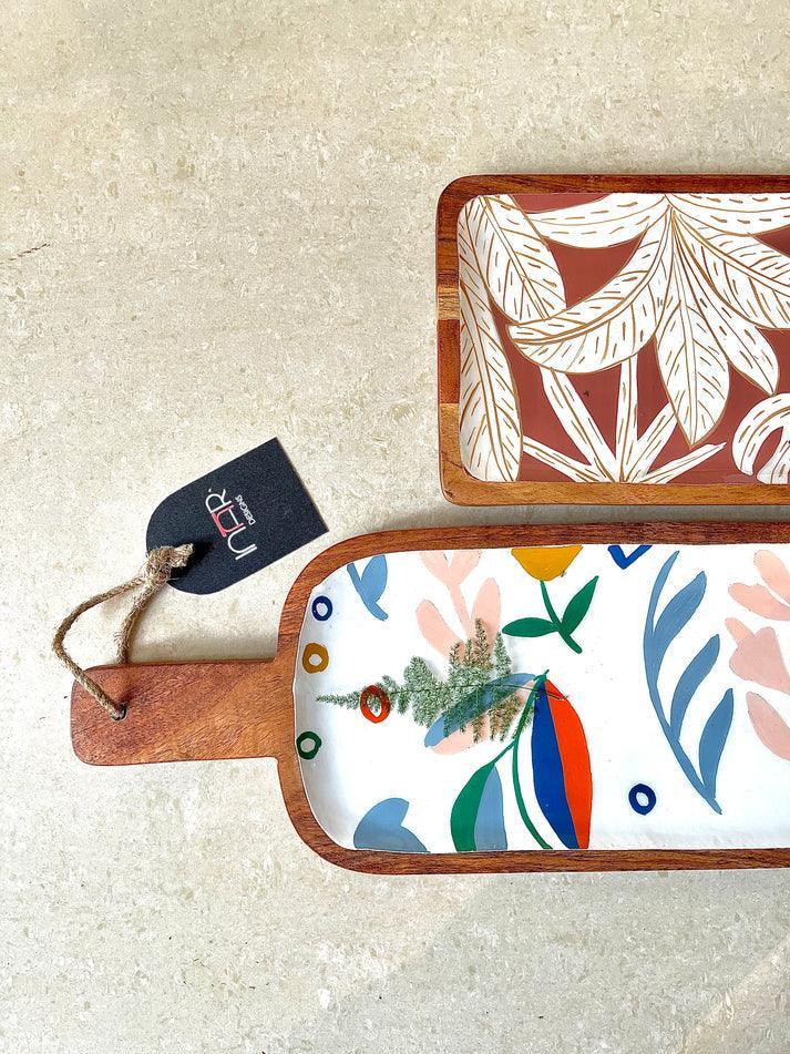 Handcrafted Small Wooden Platters & Decorative small wood platters For parties