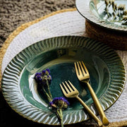 Mer Green Ceramic Plate | Ceramic Pasta Plate | Fancy Serving Platter  1Pc Snacks Serving Platter