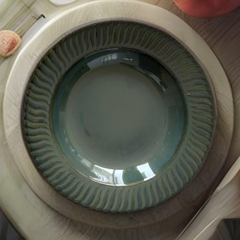 Mer Green Ceramic Plate | Ceramic Pasta Plate | Fancy Serving Platter  1Pc Snacks Serving Platter