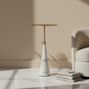 Cone Table | Marble,Brass ,Mild Steel