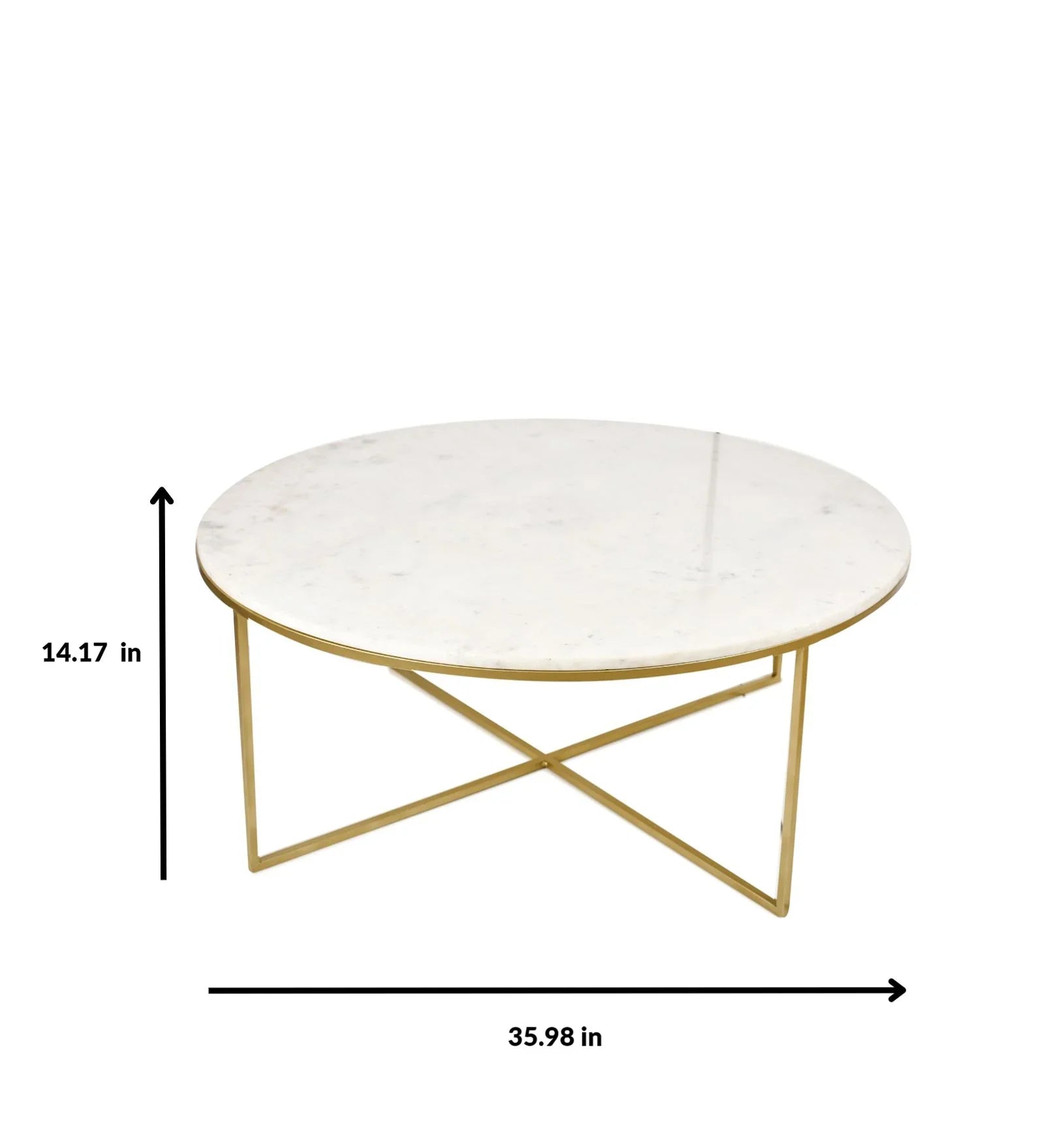 Vega Round Marble Coffee Table  | Center Table for Living Room | Tea Table